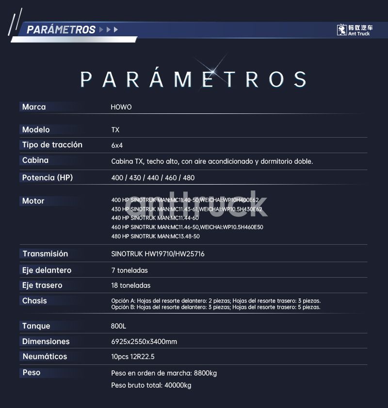 Nuevo Camión Tractor Sinotruk HOWO TX 6X4 Nuevo Camión Tractor Sinotruk HOWO TX 6X4