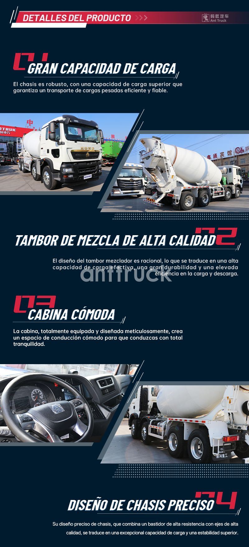 Camión Hormigonera Con Chasis HOWO TX 8X4 Camión Hormigonera Con Chasis HOWO TX 8X4